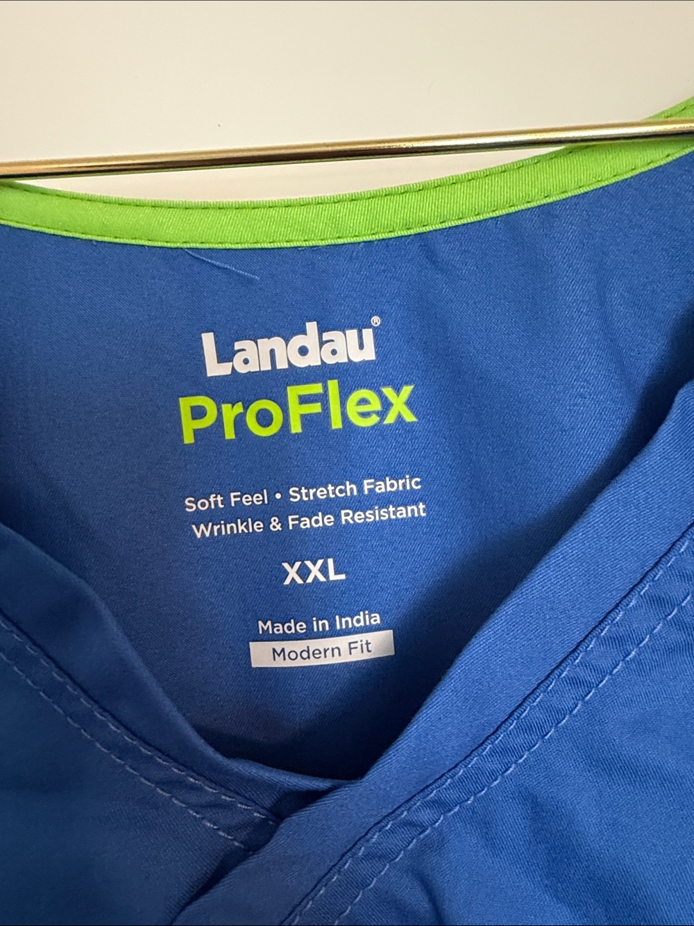 Landau ProFlex Royal Blue Scrub Top - Picture 2 of 3